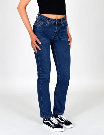 Джинси жіночі ESRA Straight Jeans з еластичного деніму, висока талія, прямі, великі розміри до 40