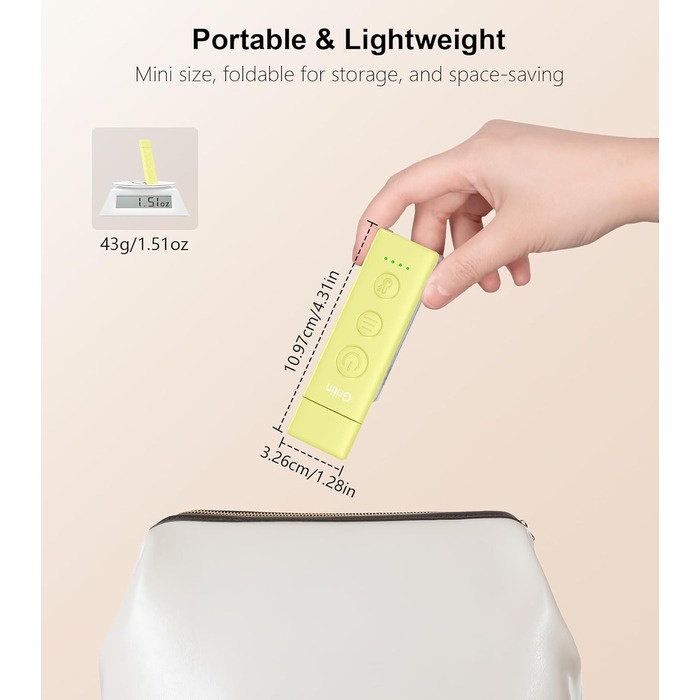 LED лампа для читання Gritin з кріпленням, USB-C, регульоване світло, 3 режими, без напруження для очей, для читання в ліжку, кут налаштування, для любителів книг (Смарагдово-зелений)