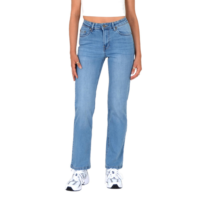 Джинси ESRA жіночі прямі з високою талією, еластичні, модель G200, розмір 42 J556