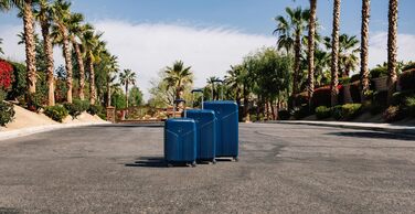 Набір валіз DELSEY PARIS Comete 3.0 (20/24/28) з жорстким корпусом та спін-колесами, блакитний