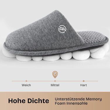 Чоловічі в'язані домашні тапочки EverFoams з Memory Foam (40/41 EU, Темно-сірий)