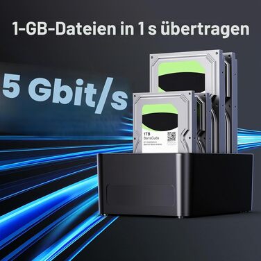 Док-станція для жорстких дисків CENMATE на 3 слоти для SATA HDD/SSD 2.5