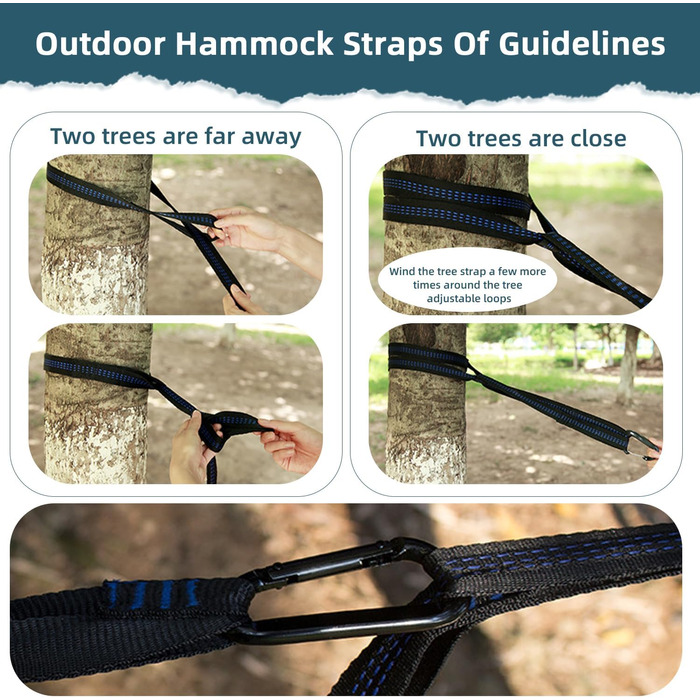 Гамак для відпочинку на природі: міцний, ультралегкий, для кемпінгу та подорожей (200x300 см)