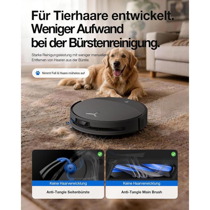Робот-пилосос з функцією вологого прибирання ECOVACS T90 PRO Omni, 30 000 Па, PowerBoost, чорний