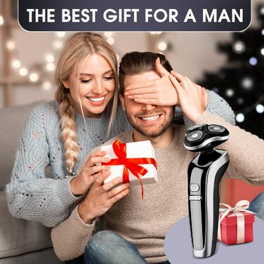 Електричний набір для гоління Anluomania 4-в-1: гоління, стрижка бороди, триммінг, видалення волосся з носа. LED дисплей, акумулятор, для подорожей