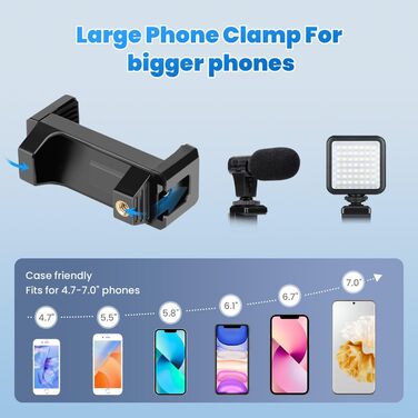 Штатив для камери JOILCAN 81'/206cm: штатив для смартфона з пультом, тринога з алюмінію для DSLR Canon Nikon, легкий туристичний штатив