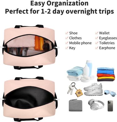 Спортивна сумка Mini Reisetasche 18л рожева для фітнесу, школи, подорожей 35x20x25 см