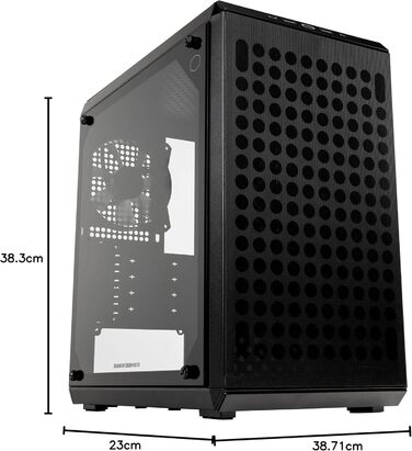 Корпус Cooler Master MasterBox Q300L V2 Mini-Tower Micro-ATX з USB 3.2 Gen 2x2, 120 мм вентилятор, загартоване скло, чисте кабельне прокладання та кілька варіантів охолодження
