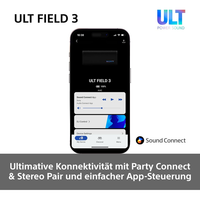 Sony ULT Field 3 Forest Grey – Портативна Bluetooth колонка з глибоким басом, 24 год автономії, IP67 (водонепроникна, пилозахищена, ударостійка)