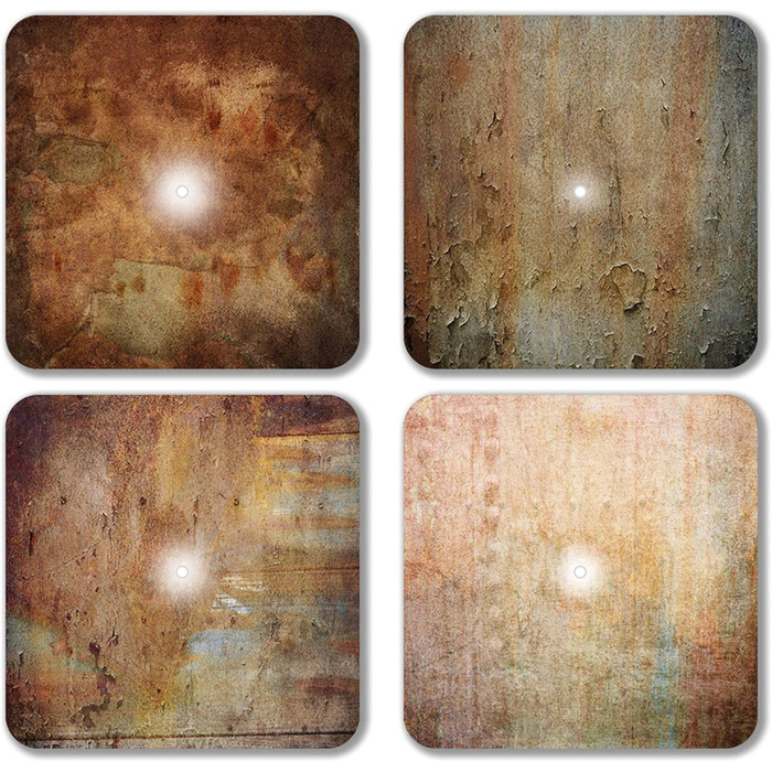 LED Coasters 4-Piece Set - ROST - Four glowing coasters for bottles and glasses - A must-have for parties, weddings, birthdays, or as a gift
