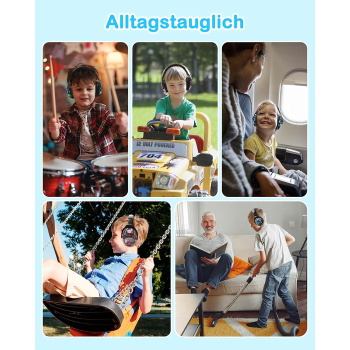 Навушники шумоізоляційні дитячі ZOHAN 030, 3-18 років, для дітей з аутизмом, для школи та концертів, регульовані