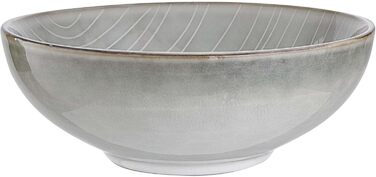 Набір посуду BUTLERS Atlantis для 4 осіб (12 предметів) | Тарілки, миски, чашки | Кераміка, градієнт кольору, бохо-стиль | Мікрохвильова піч та посудомийна машина | Сірий колір