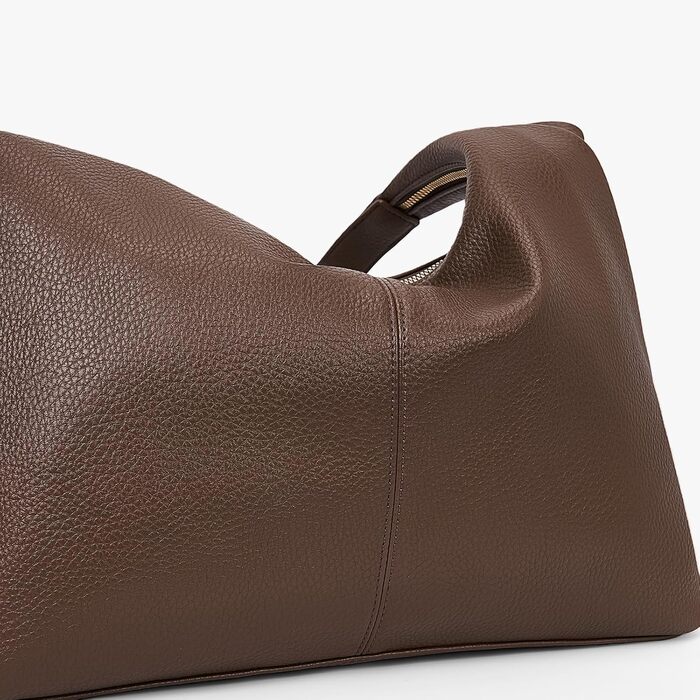 Сумка GSenhui Hobo з м'якої шкіри: вінтажна жіноча сумка-тоут на плече, однотонна, колір кава