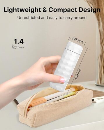 LED лампа для читання Mexllex на прищіпці, перезарядна, 3 кольори, 5 рівнів яскравості, нічник для дітей, білий