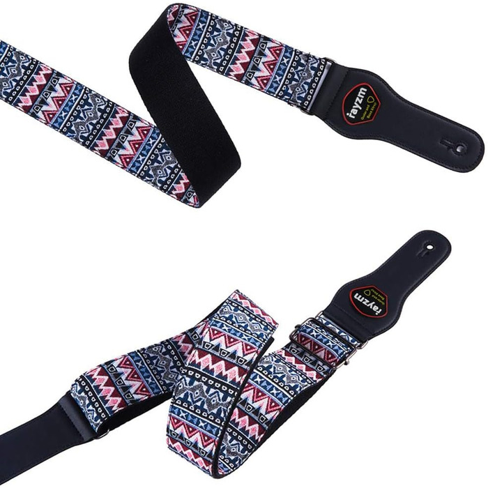 Гітарний ремінь Rayzm Gurt: бавовняний ремінь для акустичної/електро гітари або бас-гітари