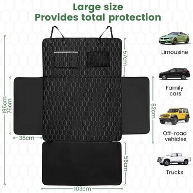 Захист для багажника авто: вологостійкий килимок для собак, 195x103 см