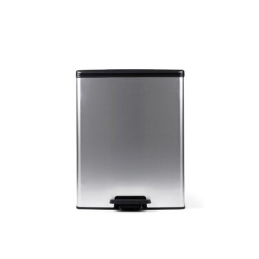 Сміттєвий кошик Curver Deco Bin, пластиковий, 65 л, сріблястий