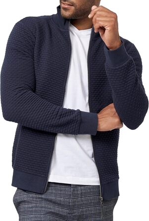 Світшот чоловічий Indicode з коміром-стійкою | Кардиган чоловічий, светр чоловічий (XXL, темно-синій)