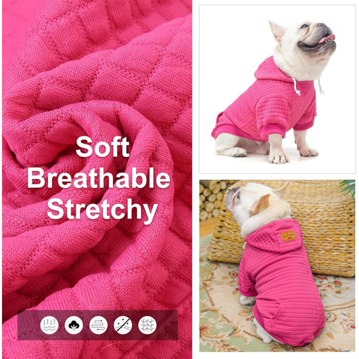 BEAUTYZOO Dog Hooded Sweatshirt for Small, Medium, and Large Dogs, Winter, Autumn, Warm Dog Clothes for Puppies, S, M, Dogs, Girls, Boys, Dog Sweater, Shirt, Hoodies with Pocket