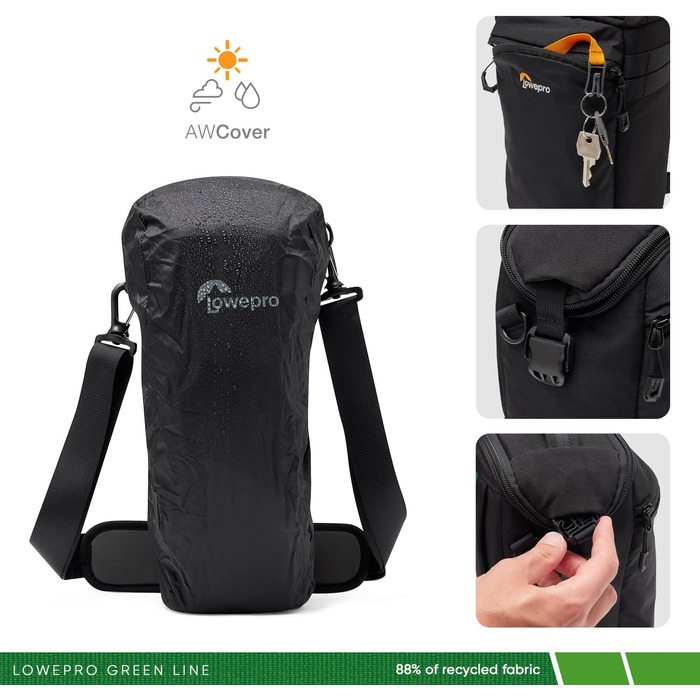 Lowepro ProTactic TLZ 75 Slim AW III: Сумка для камери (4.5 л, 37x10.5x14 см) - для бездзеркальних/DSLR камер з об'єктивом, фотограф/відеооператор