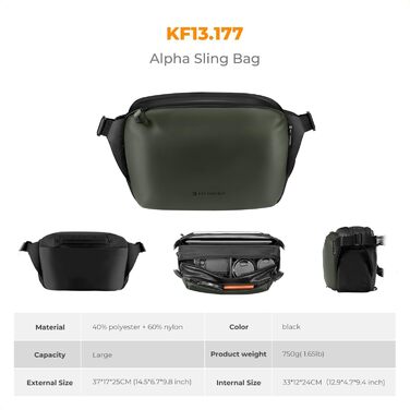 Сумка для камери K&F Concept, велика фотосумка для Canon/Nikon/Sony/DJI Mavic, чорний/темно-зелений (L)