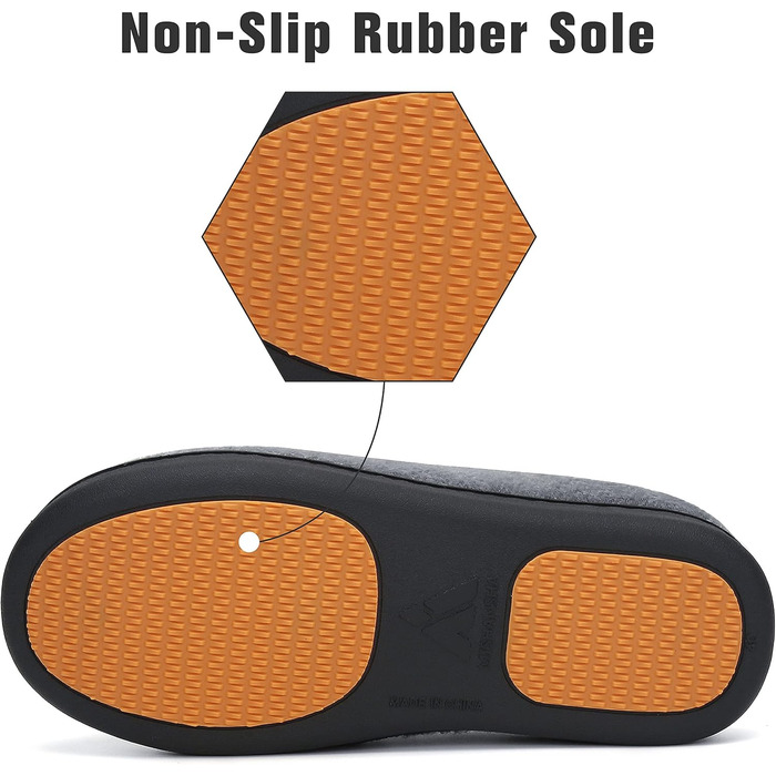 Тапочки жіночі зимові Mishansha Herren з піною пам'яті, антиковзкі, розмір 36-49 (темно-сірий, 37 EU)