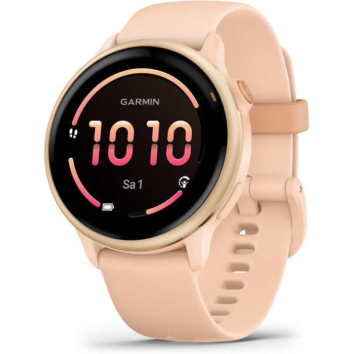 Розумний годинник Garmin vívoactive 6 42mm Pink Dawn - фітнес-трекер з AMOLED-дисплеєм, 80+ спортивних функцій та Garmin Pay