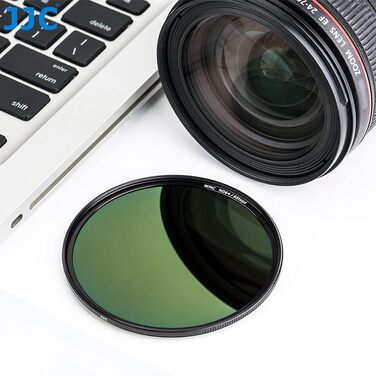 Фільтр ND64 JJC Graufilter, 77 мм, ультратонкий, багатошарове покриття, HD, оптичне скло, для професійної фотографії