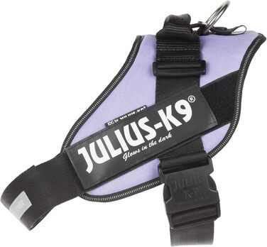 Шлейка Julius-K9 IDC Powergeschirr для собак з двома безкоштовними нашивками, розмір 0, M/розмір 0 (обхват грудей: 58-76 см), фіолетова