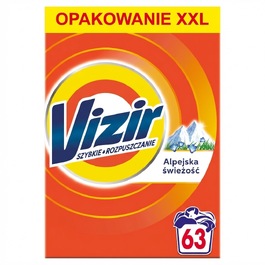 Пральний порошок Vizir Альпійська свіжість, XXL упаковка, 3,46 кг (63 прання)