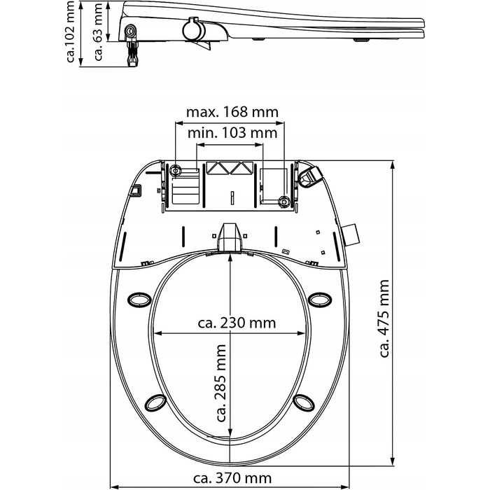 Сідіння для унітазу Eisl 1, біле, MDF