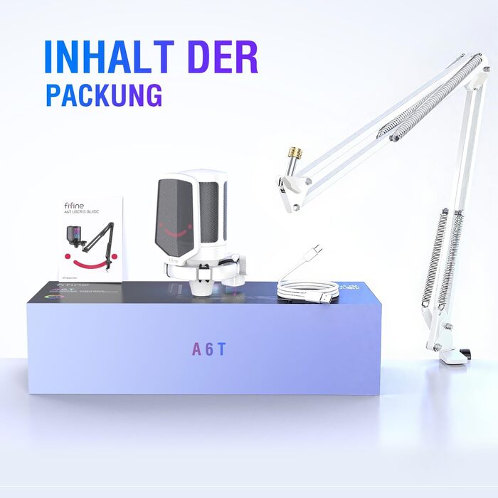 Ігровий мікрофон FIFINE з кріпленням, USB мікрофон для запису подкастів, стрімінгу, студії, MAC, PS4, PS5 (Мікрофон+Кріплення)