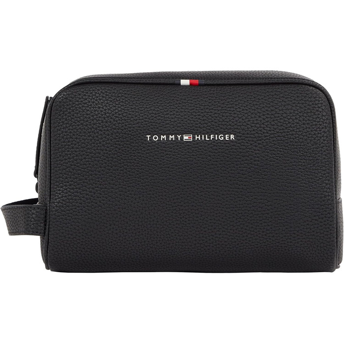 Tommy Hilfiger Men's Essential PU Washbag, Faux Leather