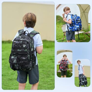 Шкільний рюкзак для хлопчика-підлітка, водонепроникний, армійний колір