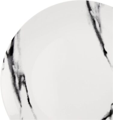 Набір посуду American Atelier Marble Coupe 16 предметів - Білий фарфоровий сервіз для вечері, обідні та десертні тарілки, чашки та піали. Ідеальний подарунок!