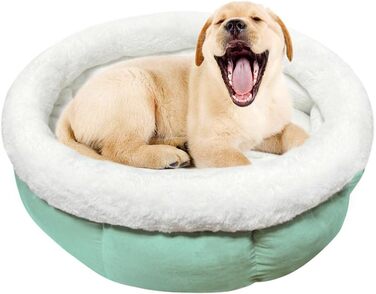 М'яке ліжко-лежанка для собак та котів, 50x50x20 см, зелене