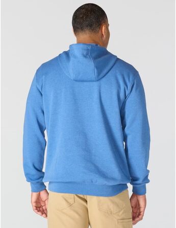 Чоловічий худі Carhartt Midweight з логотипом на рукаві, темно-блакитний (Dark Tranquil Blue Heather), розмір M