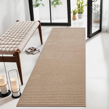 Килимок для ванної кімнати Badteppich Chenille, протиковзкий та вологопоглинаючий, 50 x 150 см, коричневий