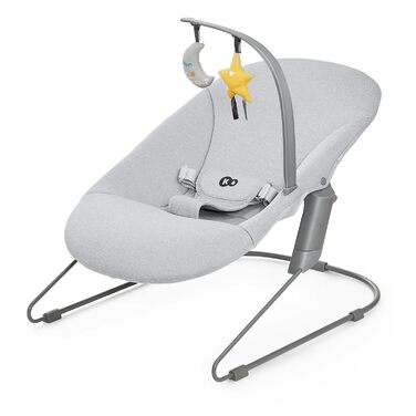 Дитяча подушка для стільчика Kinderkraft ENOCK, м'яка, з ременями, легко миється, гіпоалергенна, чорна, для стільчика CALMEE, сірий