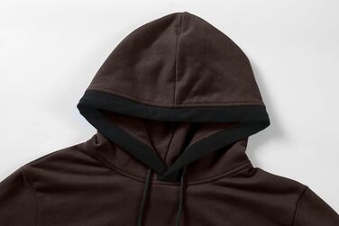 Світшот з капюшоном JMIERR для чоловіків, теплий пуловер з капюшоном, повсякденна куртка з капюшоном, бавовняний світшот, шнурок на капюшоні, кишеня, колір: зелений (L, кава)