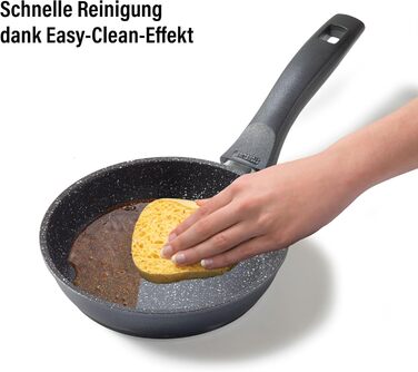 Сковорода STONELINE 16 см з антипригарним покриттям (камінь), для індукційних плит, сіра