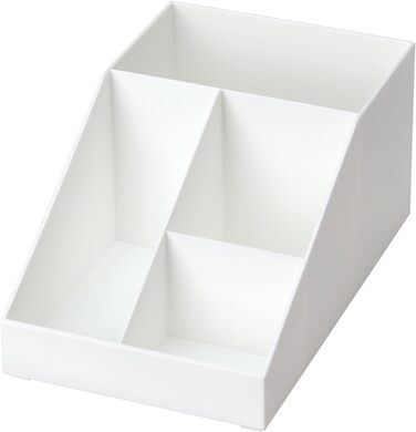Navaris Coffee Dispenser Organizer - Accessory Storage - Coffee Bar for sugar, milk, napkins, pods - Coffee Station with 7 compartments (4 compartments, White)