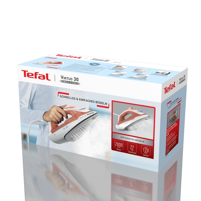 Праска TEFAL Virtuo 2C40E0 з вертикальною подачею пари, 2000 Вт