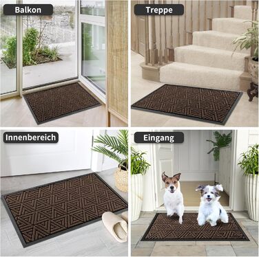 Килимок для дому Yimobra, вологостійкий, 120x80 см, коричневий