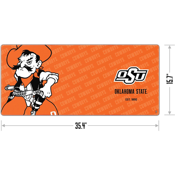 Килимок для миші та підкладка на стіл YouTheFan NCAA Logo Series (Oklahoma State Cowboys)