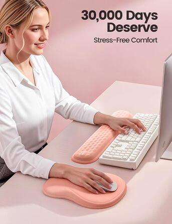 Підставка для зап'ястя Meatanty Ergonomische – м'яка та стильна, з memory foam, протиковзна, для офісу, дому та геймінгу (чорна)