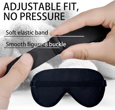 Шовкова маска для сну Townssilk 100% Silk - зручна та м'яка, з регульованими ремінцями, золотий зірка