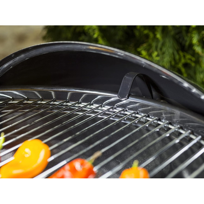 Вугільний гриль Weber Classic Kettle 47 см, порцелянове емалювання, з термометром і колесами, чорний