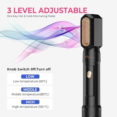 Набір для укладки волосся Pro Hairstyler 6 в 1: фен-щітка, плойка, іонізація, 1000W, чорний