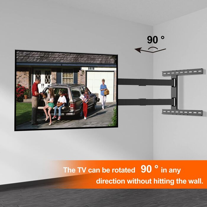 Настінний кріплення для телевізора поворотний, 1200 мм, для LCD/LED/OLED TV 37-75 дюймів, кріплення для телевізора, MAX VESA 600x400 мм, до 45 кг